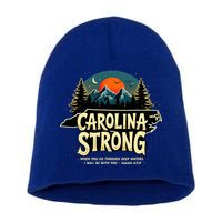 Strong Nc State Carolina Strong Support & Pray For Carolina Short Acrylic Beanie