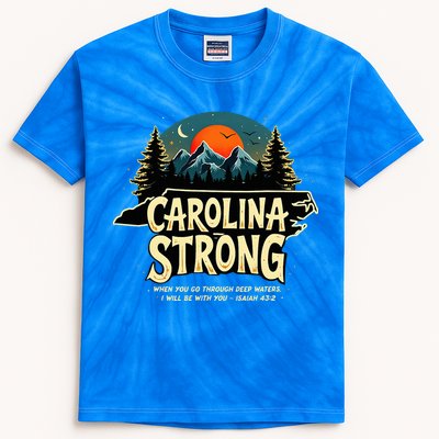 Strong Nc State Carolina Strong Support & Pray For Carolina Kids Tie-Dye T-Shirt