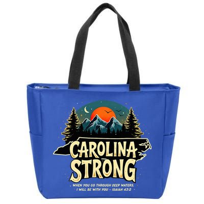 Strong Nc State Carolina Strong Support & Pray For Carolina Zip Tote Bag