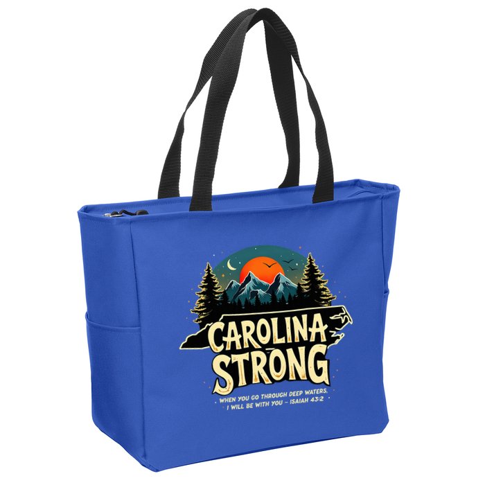 Strong Nc State Carolina Strong Support & Pray For Carolina Zip Tote Bag