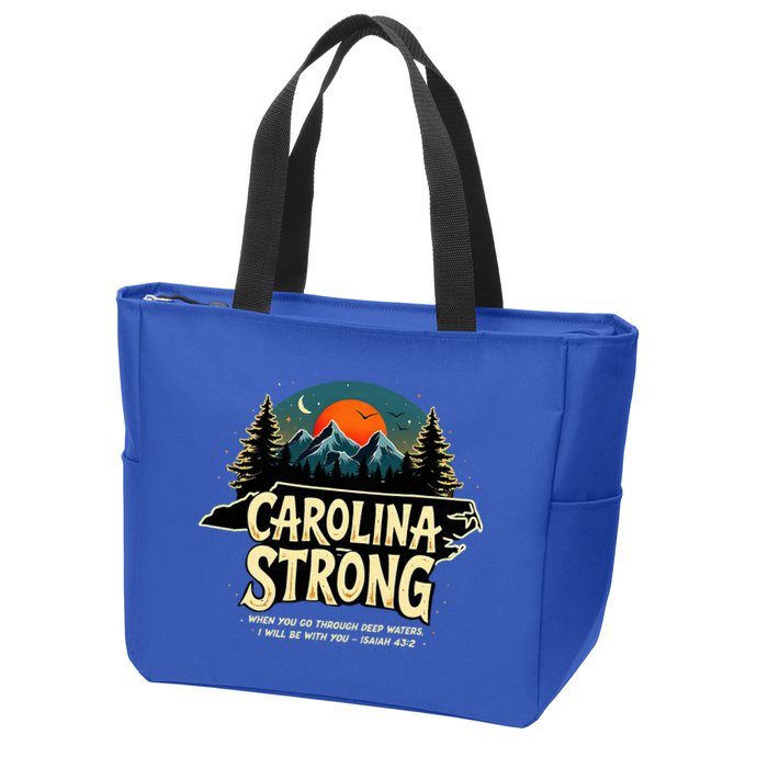 Strong Nc State Carolina Strong Support & Pray For Carolina Zip Tote Bag