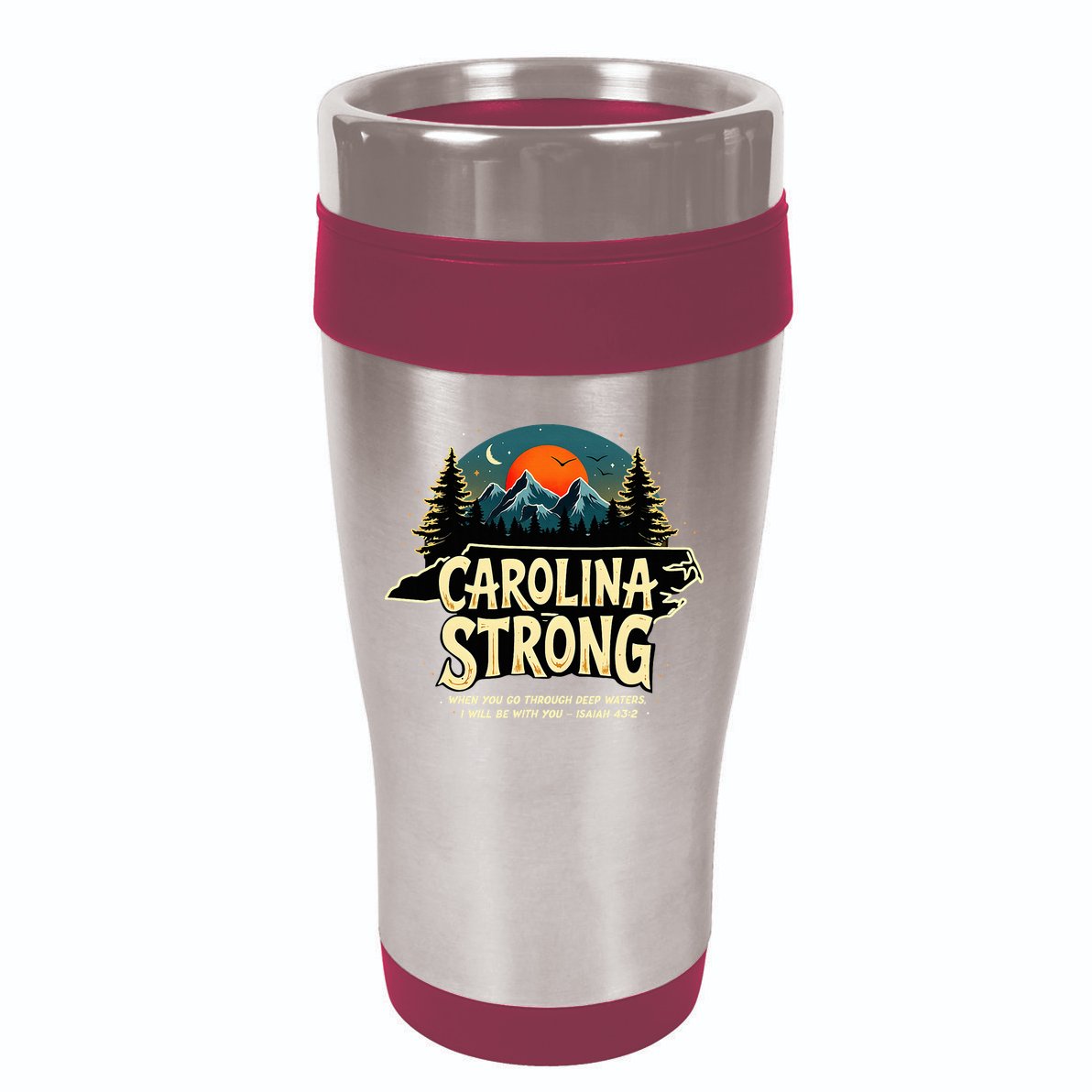 Strong Nc State Carolina Strong Support & Pray For Carolina 16oz Travel Tumbler