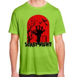 Scary Night Spooky Graveyard Halloween Adult ChromaSoft Performance T-Shirt