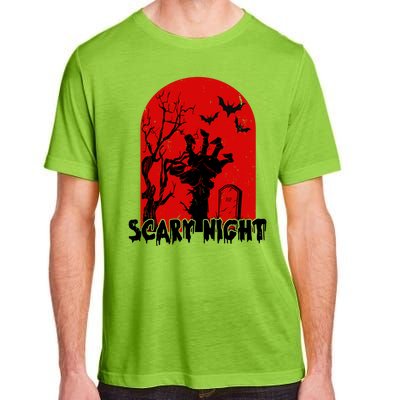 Scary Night Spooky Graveyard Halloween Adult ChromaSoft Performance T-Shirt