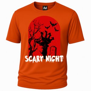 Scary Night Spooky Graveyard Halloween Cooling Performance Crew T-Shirt