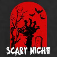 Scary Night Spooky Graveyard Halloween 7 Panel Mesh Trucker Snapback Hat