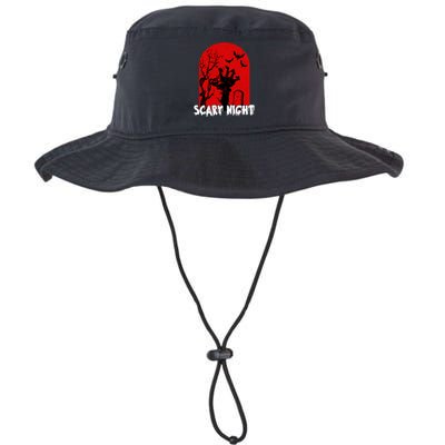 Scary Night Spooky Graveyard Halloween Bucket Hat