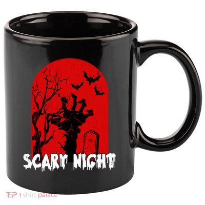 Scary Night Spooky Graveyard Halloween 11oz C Handle Ceramic Mug