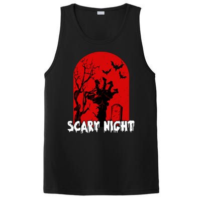 Scary Night Spooky Graveyard Halloween PosiCharge Competitor Tank