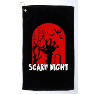 Scary Night Spooky Graveyard Halloween Platinum Collection Golf Towel