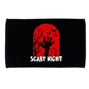 Scary Night Spooky Graveyard Halloween Microfiber Hand Towel