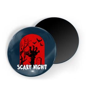 Scary Night Spooky Graveyard Halloween Magnet