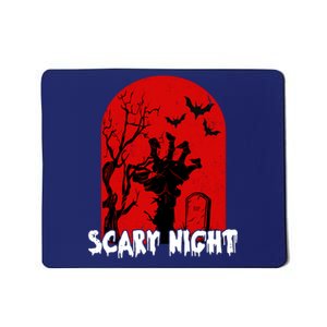 Scary Night Spooky Graveyard Halloween Mousepad