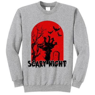 Scary Night Spooky Graveyard Halloween Sweatshirt