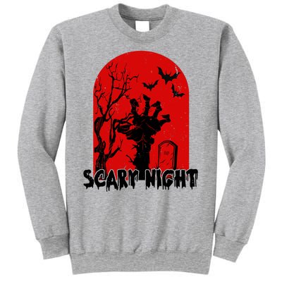 Scary Night Spooky Graveyard Halloween Sweatshirt