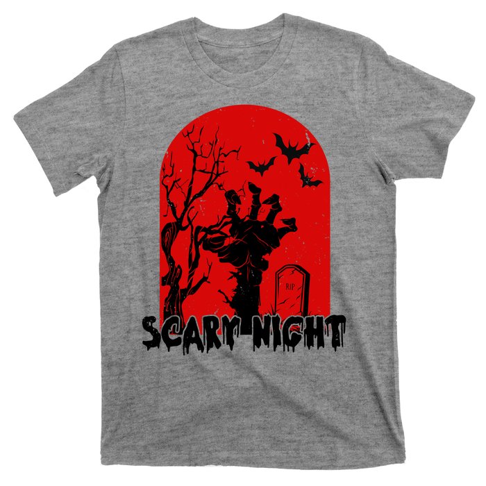 Scary Night Spooky Graveyard Halloween T-Shirt