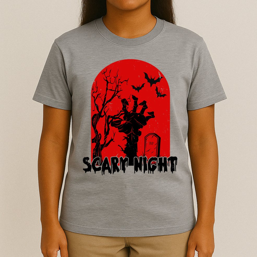 Scary Night Spooky Graveyard Halloween T-Shirt
