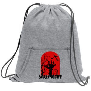 Scary Night Spooky Graveyard Halloween Sweatshirt Cinch Pack Bag