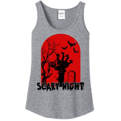 Scary Night Spooky Graveyard Halloween Ladies Essential Tank