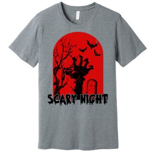 Scary Night Spooky Graveyard Halloween Premium T-Shirt