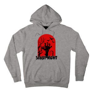 Scary Night Spooky Graveyard Halloween Tall Hoodie