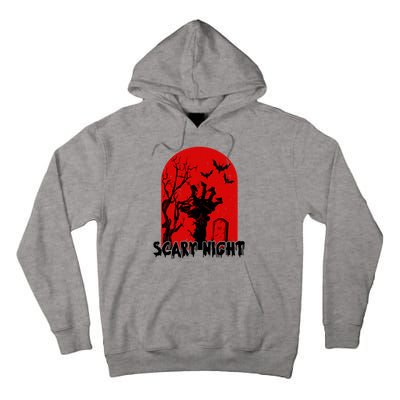 Scary Night Spooky Graveyard Halloween Tall Hoodie