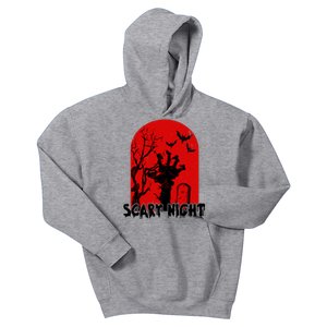 Scary Night Spooky Graveyard Halloween Kids Hoodie