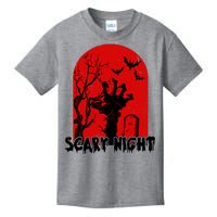 Scary Night Spooky Graveyard Halloween Kids T-Shirt