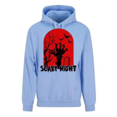 Scary Night Spooky Graveyard Halloween Unisex Surf Hoodie