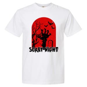 Scary Night Spooky Graveyard Halloween Garment-Dyed Heavyweight T-Shirt