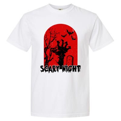 Scary Night Spooky Graveyard Halloween Garment-Dyed Heavyweight T-Shirt