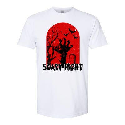 Scary Night Spooky Graveyard Halloween Softstyle® CVC T-Shirt