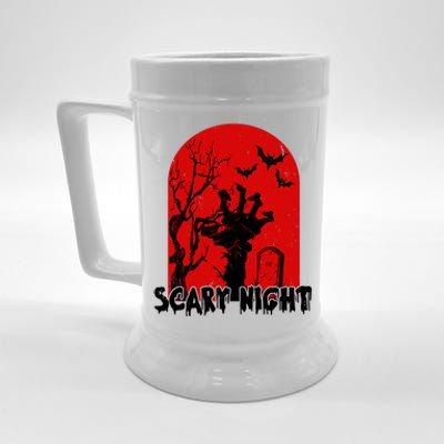 Scary Night Spooky Graveyard Halloween Beer Stein