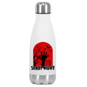 Scary Night Spooky Graveyard Halloween Stainless Steel Insulated Water Bottle