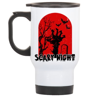 Scary Night Spooky Graveyard Halloween Stainless Steel Travel Mug