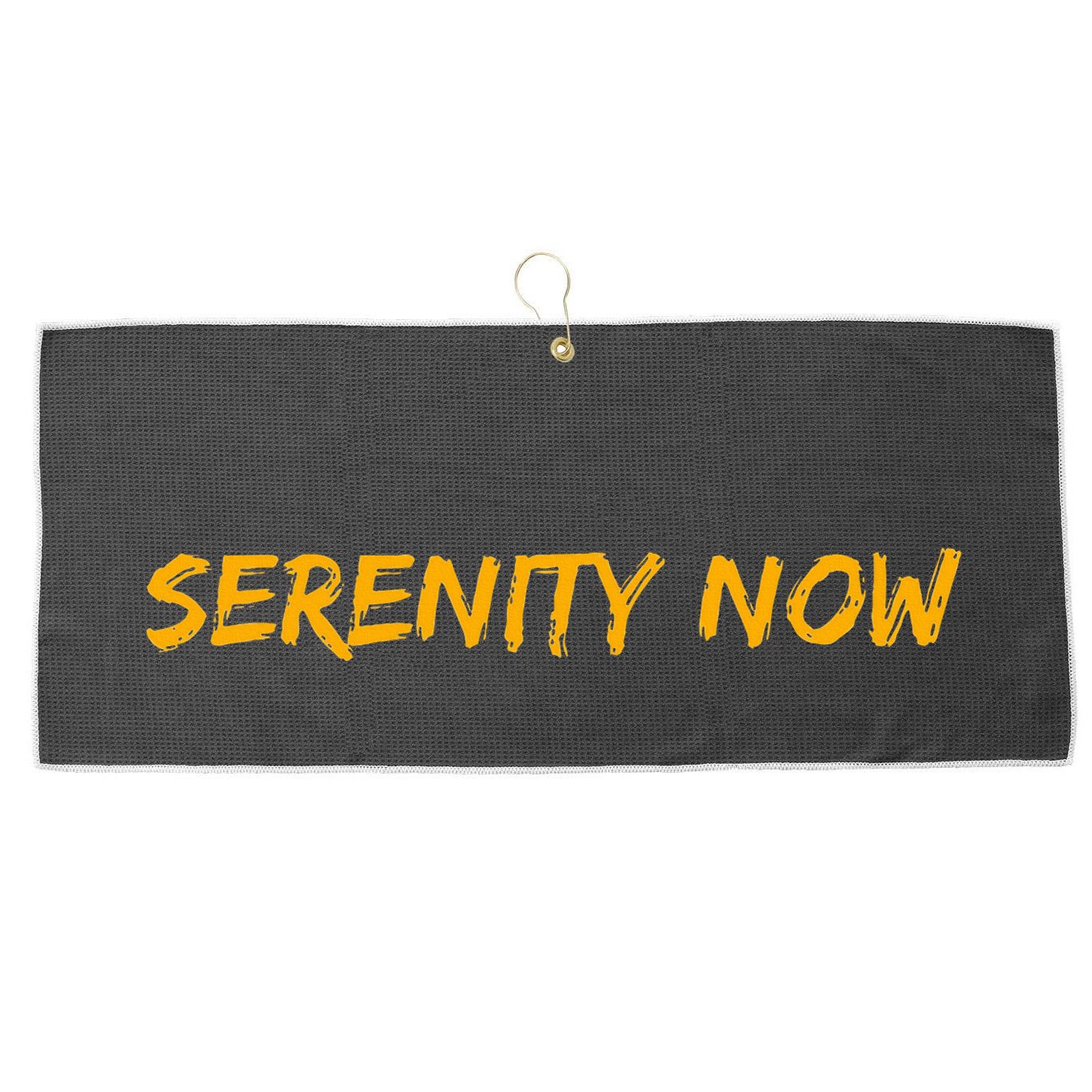Serenity Now Large Microfiber Waffle Golf Towel