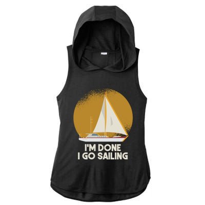 Sailing Nautical Sailor Great Gift Captain Sail Anchor Funny Sailing Meaningful Ladies PosiCharge Tri-Blend Wicking Draft Hoodie Tank