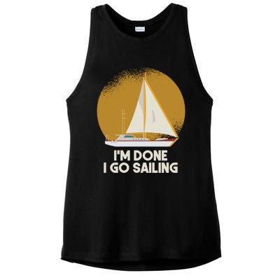 Sailing Nautical Sailor Great Gift Captain Sail Anchor Funny Sailing Meaningful Ladies PosiCharge Tri-Blend Wicking Tank