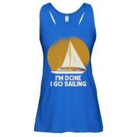 Sailing Nautical Sailor Great Gift Captain Sail Anchor Funny Sailing Meaningful Ladies Essential Flowy Tank