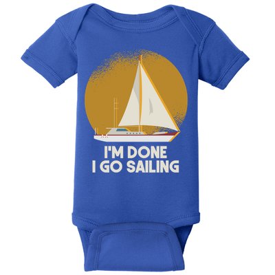 Sailing Nautical Sailor Great Gift Captain Sail Anchor Funny Sailing Meaningful Baby Bodysuit