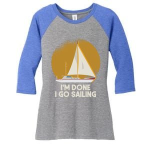 Sailing Nautical Sailor Great Gift Captain Sail Anchor Funny Sailing Meaningful Women's Tri-Blend 3/4-Sleeve Raglan Shirt