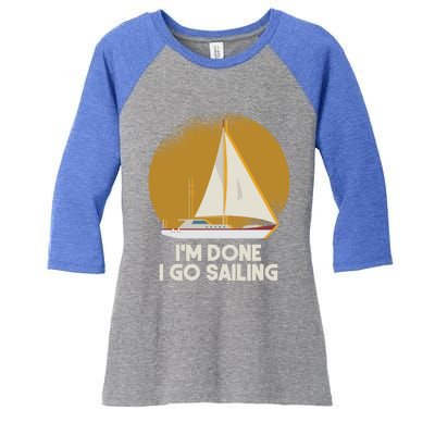 Sailing Nautical Sailor Great Gift Captain Sail Anchor Funny Sailing Meaningful Women's Tri-Blend 3/4-Sleeve Raglan Shirt