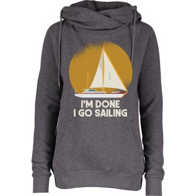 Sailing Nautical Sailor Great Gift Captain Sail Anchor Funny Sailing Meaningful Womens Funnel Neck Pullover Hood