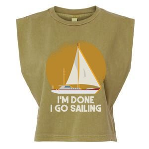 Sailing Nautical Sailor Great Gift Captain Sail Anchor Funny Sailing Meaningful Garment-Dyed Women's Muscle Tee