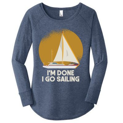 Sailing Nautical Sailor Great Gift Captain Sail Anchor Funny Sailing Meaningful Women's Perfect Tri Tunic Long Sleeve Shirt