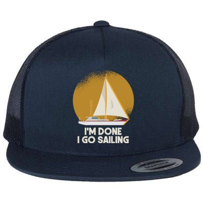 Sailing Nautical Sailor Great Gift Captain Sail Anchor Funny Sailing Meaningful Flat Bill Trucker Hat