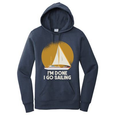 Sailing Nautical Sailor Great Gift Captain Sail Anchor Funny Sailing Meaningful Women's Pullover Hoodie