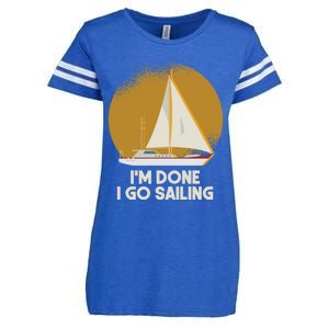 Sailing Nautical Sailor Great Gift Captain Sail Anchor Funny Sailing Meaningful Enza Ladies Jersey Football T-Shirt