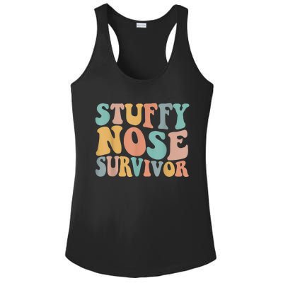 Stuffy Nose Survivor Funny Ladies PosiCharge Competitor Racerback Tank