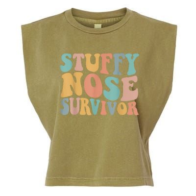 Stuffy Nose Survivor Funny Garment-Dyed Women's Muscle Tee